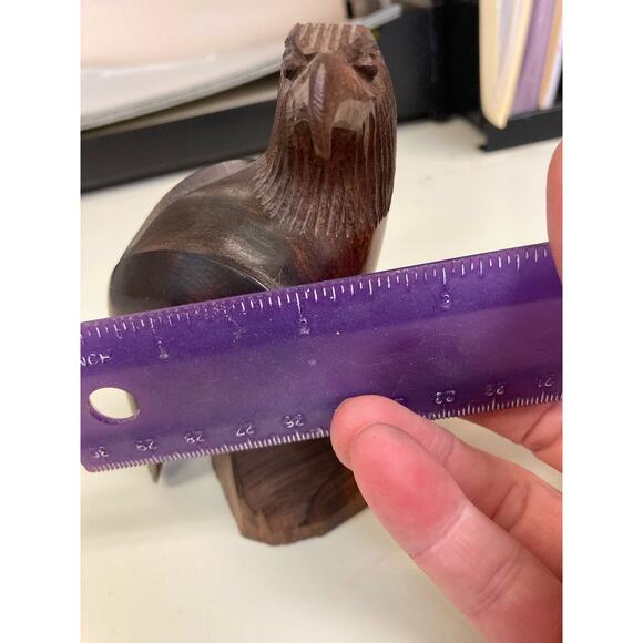 Ironwood Hand Carved Vintage Eagle Approx 4.5" tall x 2.5" w - Picture 9 of 9
